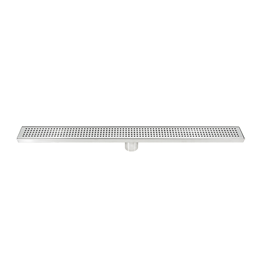 800mm Bathroom Shower Stainless Steel Grate Drain w/Centre outlet Floor Waste